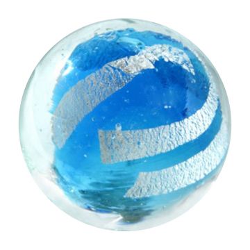 Ruban argenté - bleu 16mm