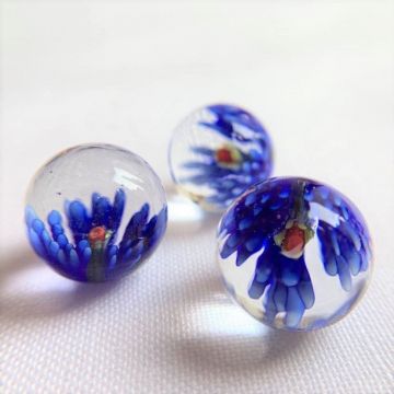 Fleuri - bleu 25mm