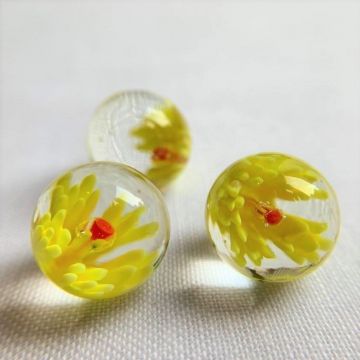 Fleuri - jaune 25mm