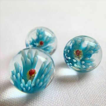 Fleuri - bleu clair 16mm