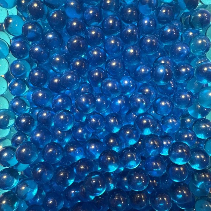 Aigue-marine 8mm : petites billes en verre bleu aqua translucide