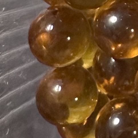 Ambre 10mm : petite bille en verre ambré translucide