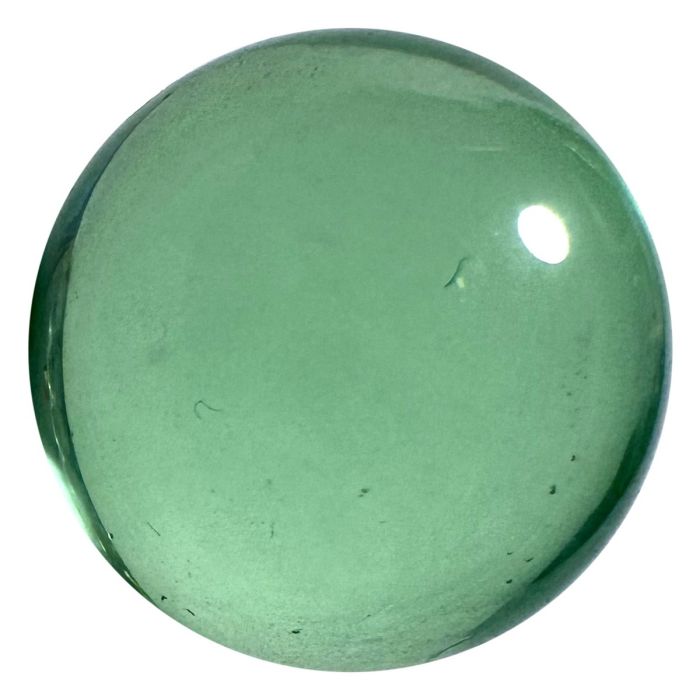 Verre de mer 16mm : bille en verre vert clair translucide