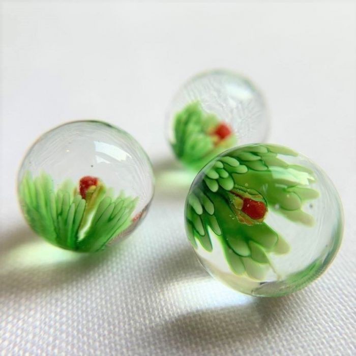 Fleuri - vert 25mm