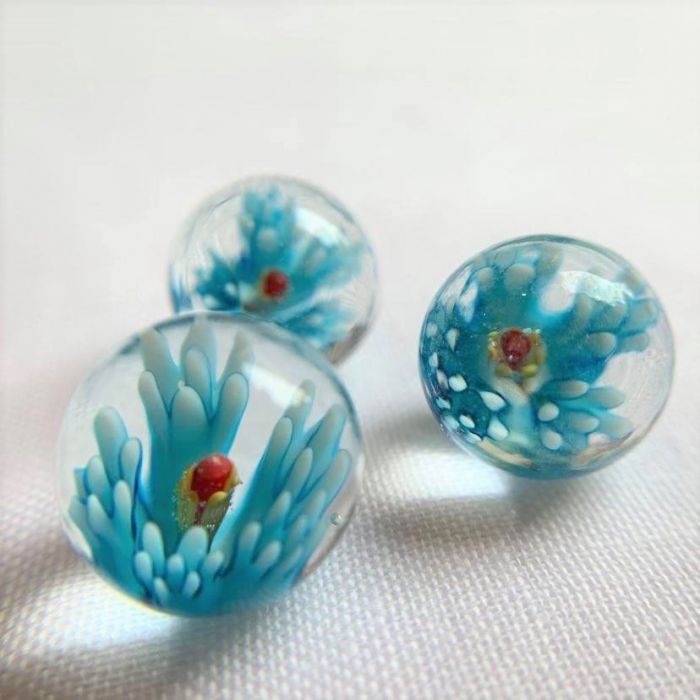Fleuri - bleu clair 25mm
