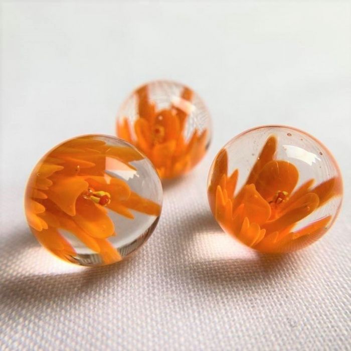 Fleuri - orange 16mm