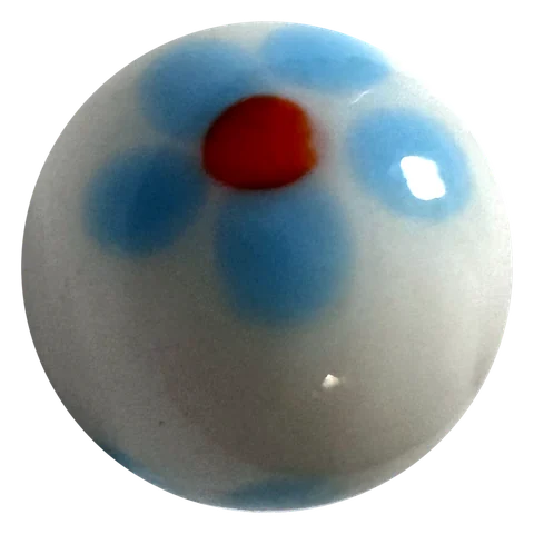 Printemps - blanc-bleu clair 16mm