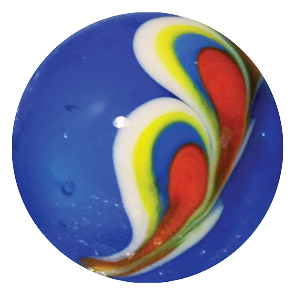 Plume de paon - bleu 22mm