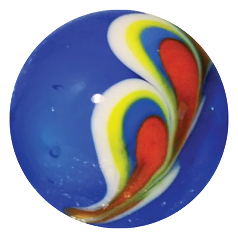 Plume de paon - bleu 16mm