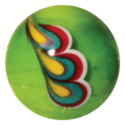 Plume de paon - vert 22mm
