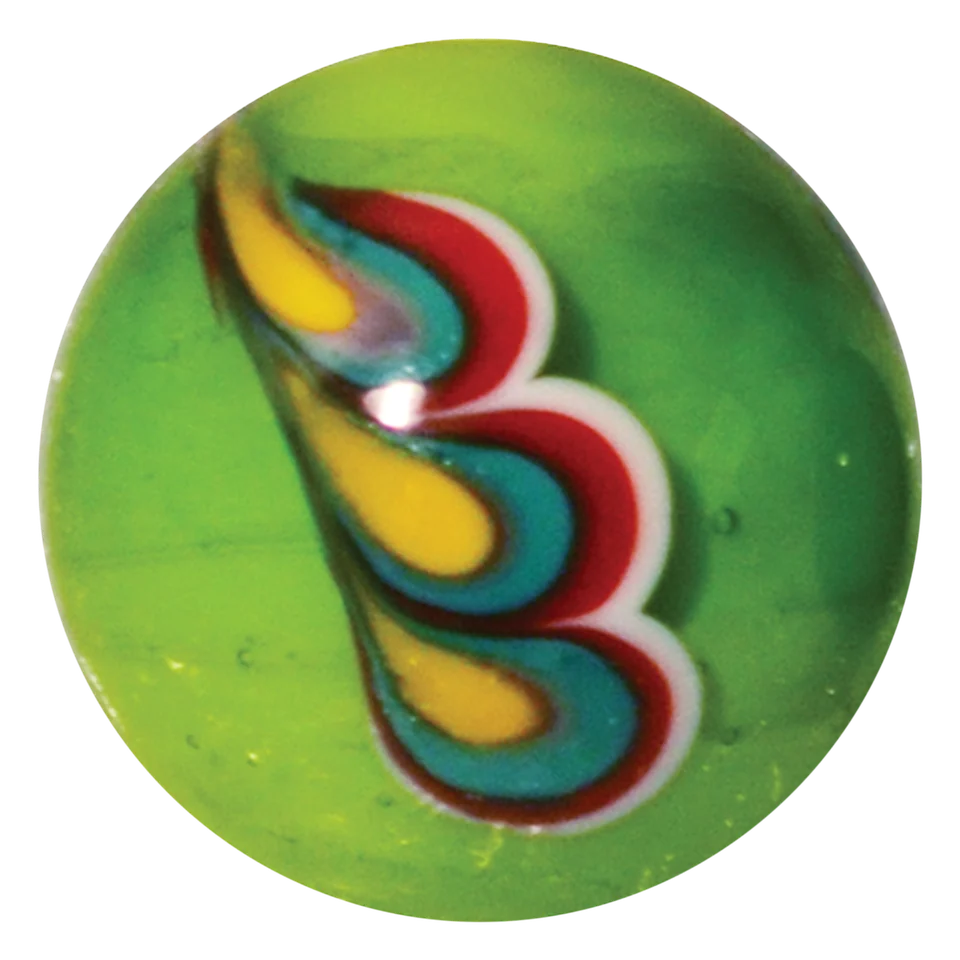 Plume de paon - vert 16mm