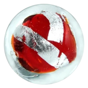 Ruban argenté - rouge 16mm