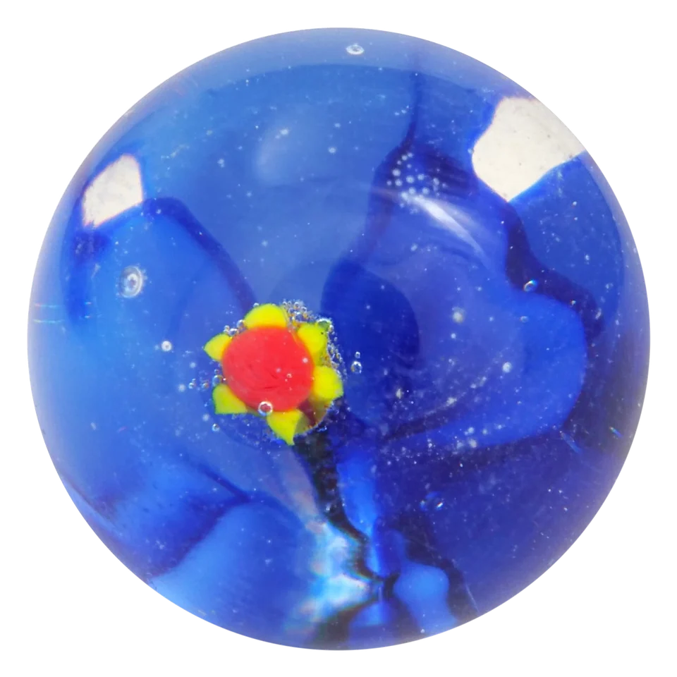 Rose trémière - bleu 22mm