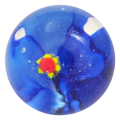 Rose trémière - bleu 22mm