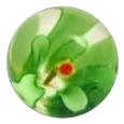 Rose trémière - vert 22mm